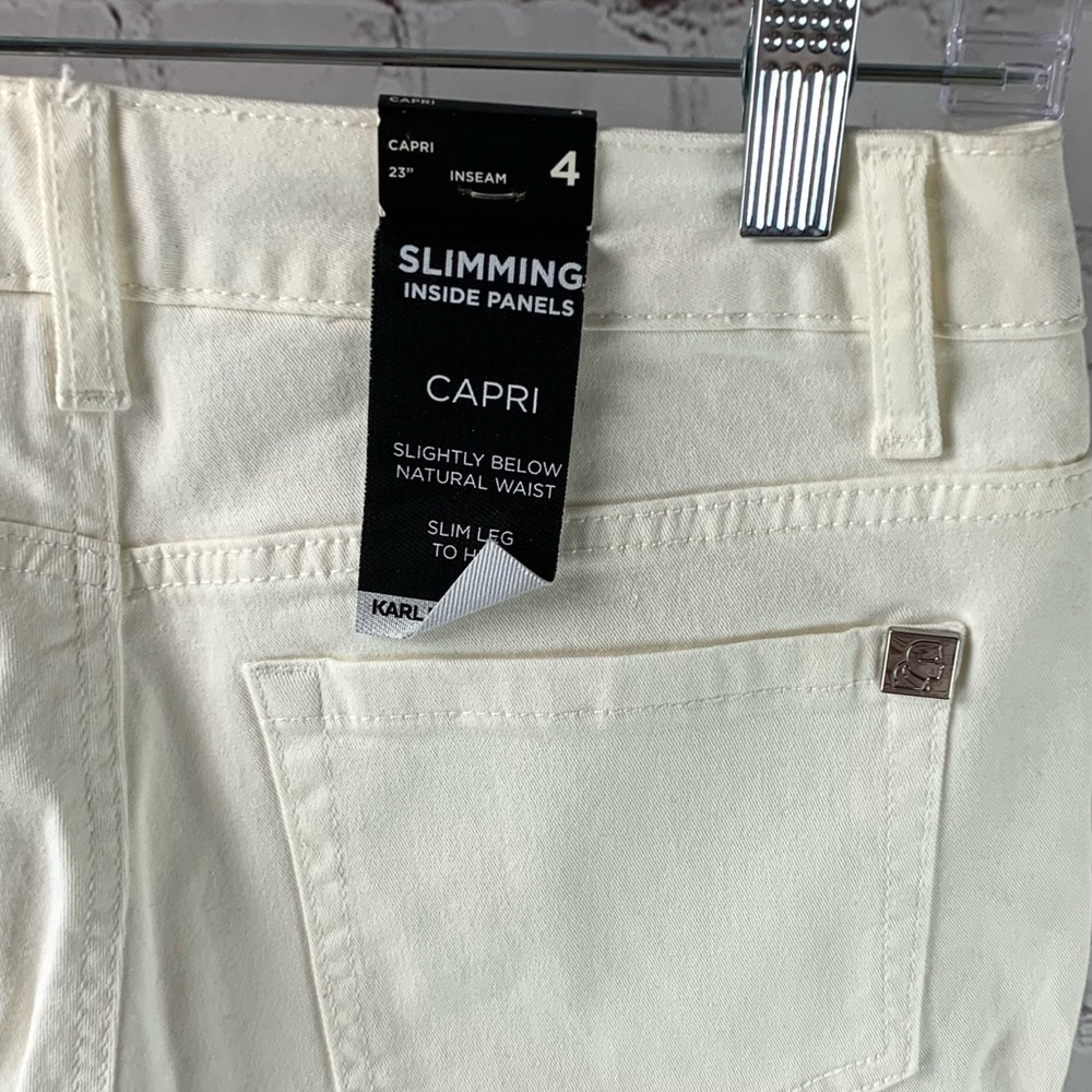 NWT Karl Lagerfeld Capri Jeans Size 4 - Picture 3 of 5